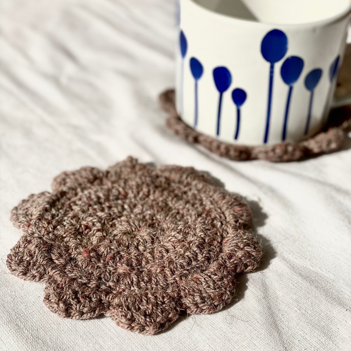 Coffee and Cuddles - Gift Hamper | 2 Coffee Cups & 2 Wool Coasters | Verified Sustainable by Brown Living™