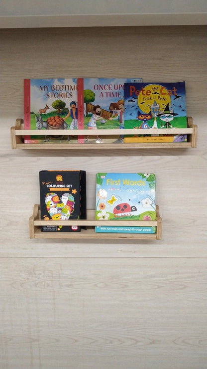 Coffee Cucumber | Wooden Wall Book Shelf | Verified Sustainable by Brown Living™