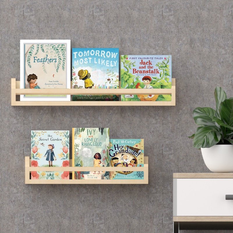 Coffee Cucumber | Wooden Wall Book Shelf | Verified Sustainable by Brown Living™