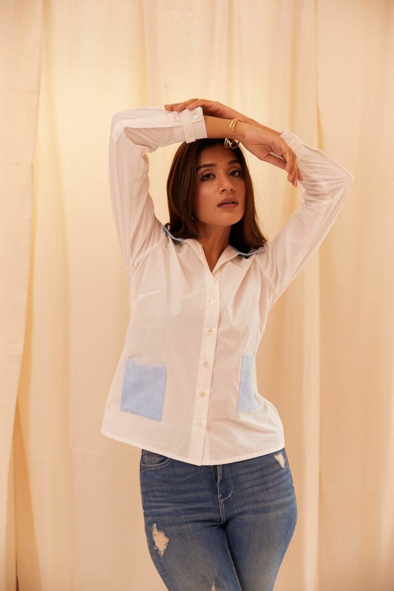 Buy Cold Casper Shirt | Handloom Cotton Shirt | Shop Verified Sustainable Womens Shirt on Brown Living™