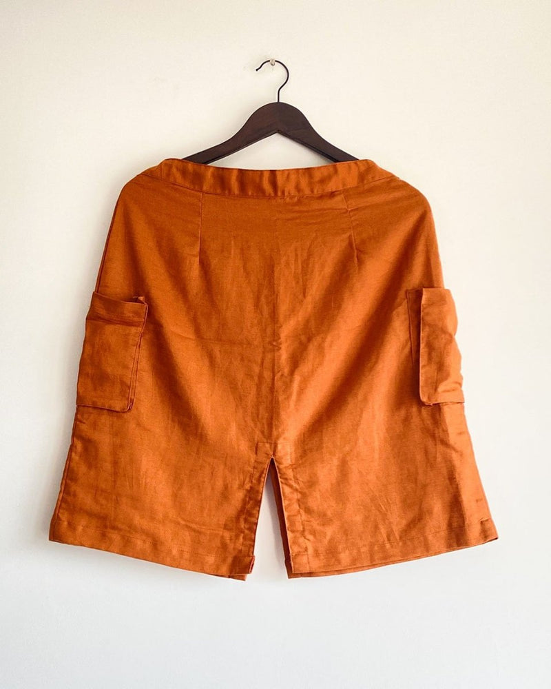 Buy Cold coffee cotton cargo skirt | Shop Verified Sustainable Products on Brown Living