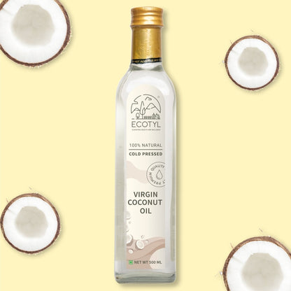 Cold - Pressed Virgin Coconut Cooking Oil - 500ml | Kachi Ghani | Verified Sustainable by Brown Living™