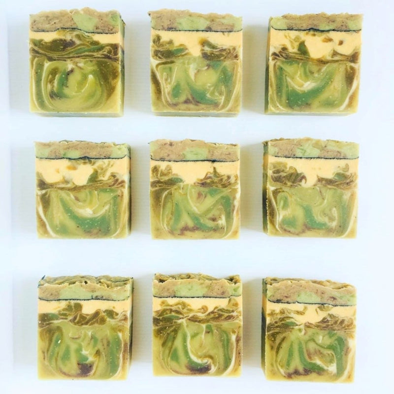 Buy Coldprocess Handmade Soap Dharitri- Tulsi, Moringa & Sandal Soap | 130 gms | Shop Verified Sustainable Products on Brown Living
