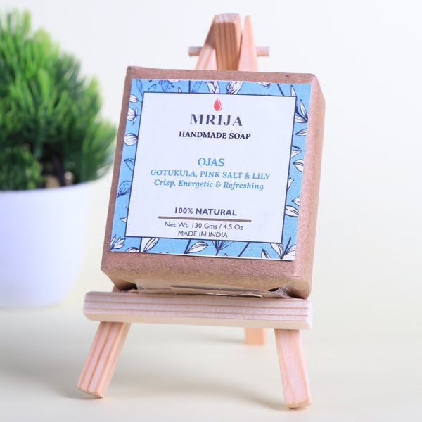Buy Coldprocess Handmade Soap Ojas - Gotukula, Pink Salt, Lily | 130 g | Shop Verified Sustainable Body Soap on Brown Living™