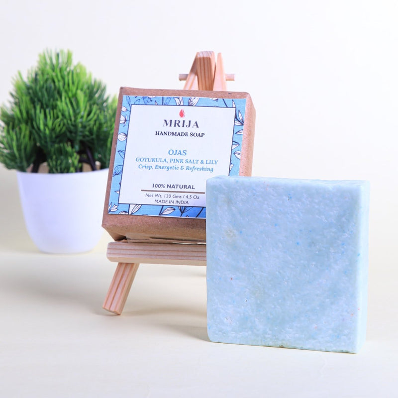 Buy Coldprocess Handmade Soap Ojas - Gotukula, Pink Salt, Lily | 130 g | Shop Verified Sustainable Body Soap on Brown Living™