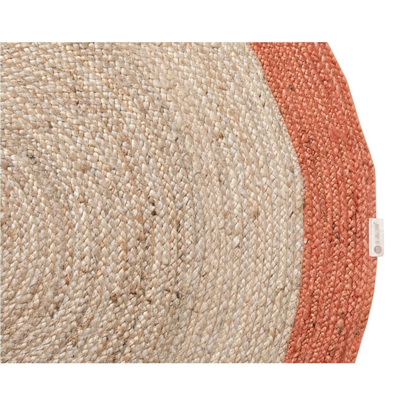 Buy Color Band Jute Rug ( Rust) | Shop Verified Sustainable Mats & Rugs on Brown Living™