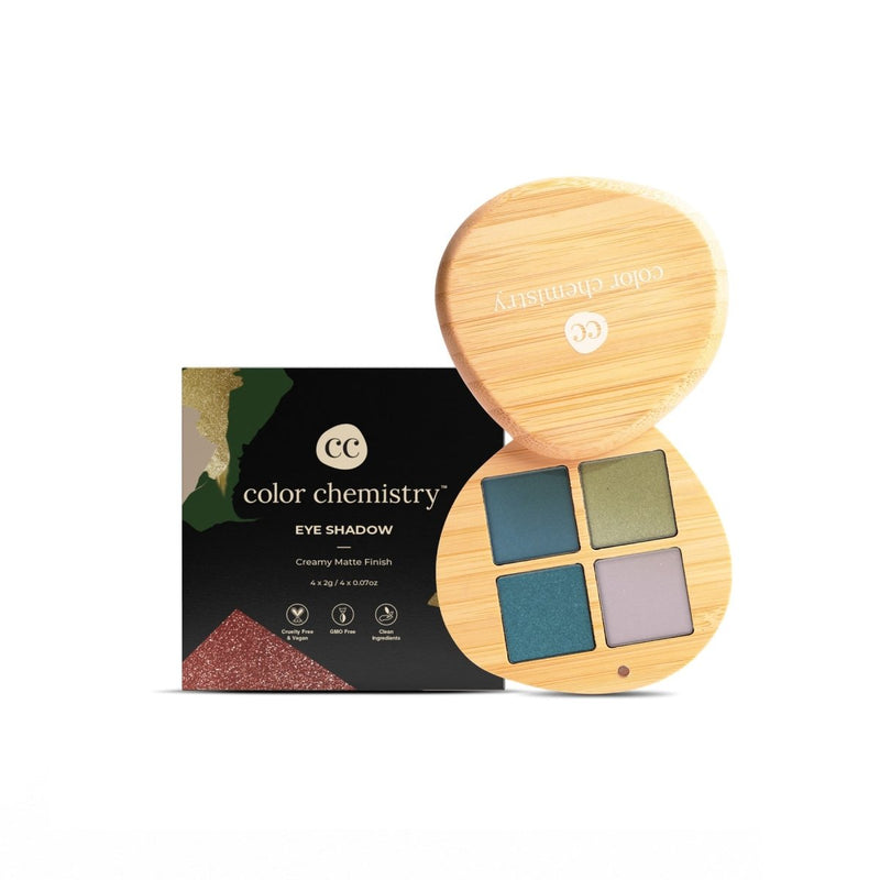 Buy Color Chemistry Certified Organic Eyeshadow Quad - Seafoam | Shop Verified Sustainable Products on Brown Living