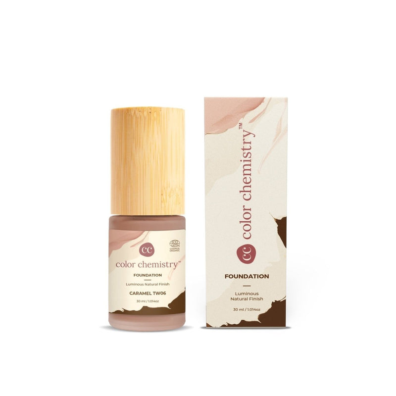 Buy Color Chemistry Certified Organic Liquid Foundation- Caramel | Shop Verified Sustainable Makeup Foundation on Brown Living™