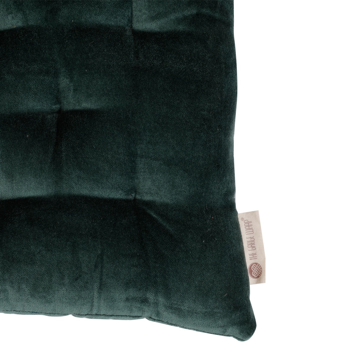 Colour Blocking Velvet Chair Pad (Green) | Verified Sustainable by Brown Living™