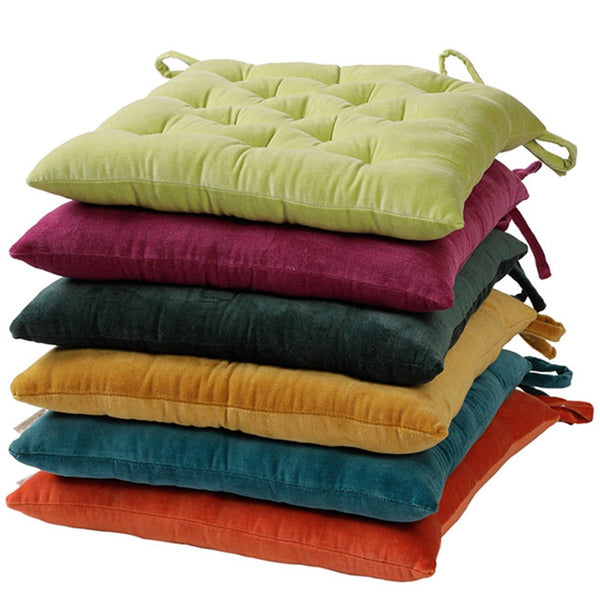 Buy Colour Blocking Velvet Chair Pad (Lime) | Shop Verified Sustainable Pillow on Brown Living™