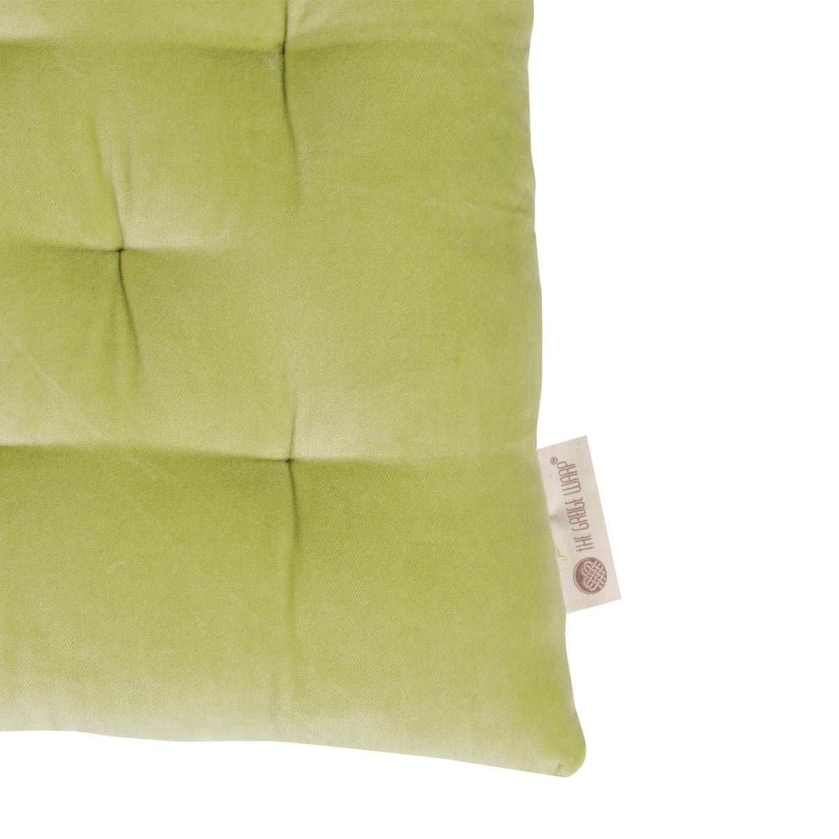 Colour Blocking Velvet Chair Pad (Lime) | Verified Sustainable by Brown Living™