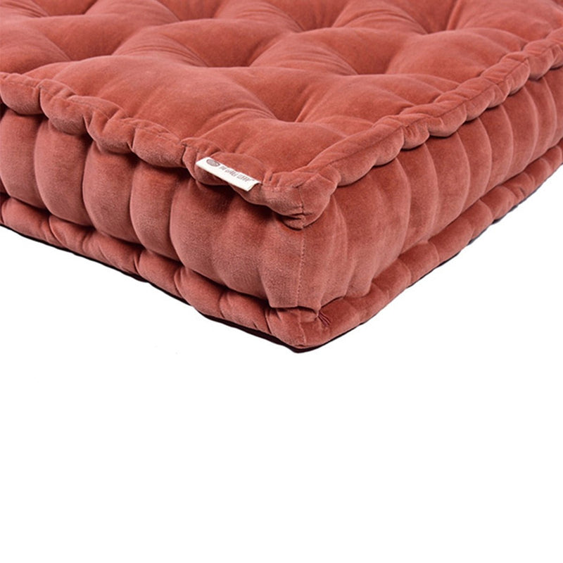 Colour Blocking Velvet Mattress (Rust) | Verified Sustainable by Brown Living™