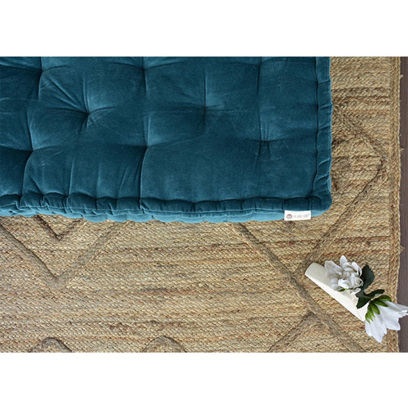 Buy Colour Blocking Velvet Mattress (Teal) | Shop Verified Sustainable Products on Brown Living