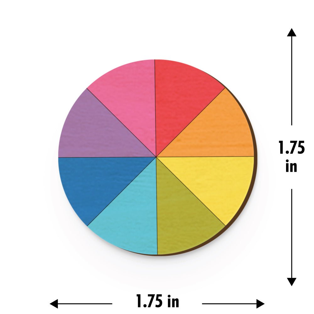 Colour Wheel Hand Painted Wooden Magnet | Verified Sustainable by Brown Living™