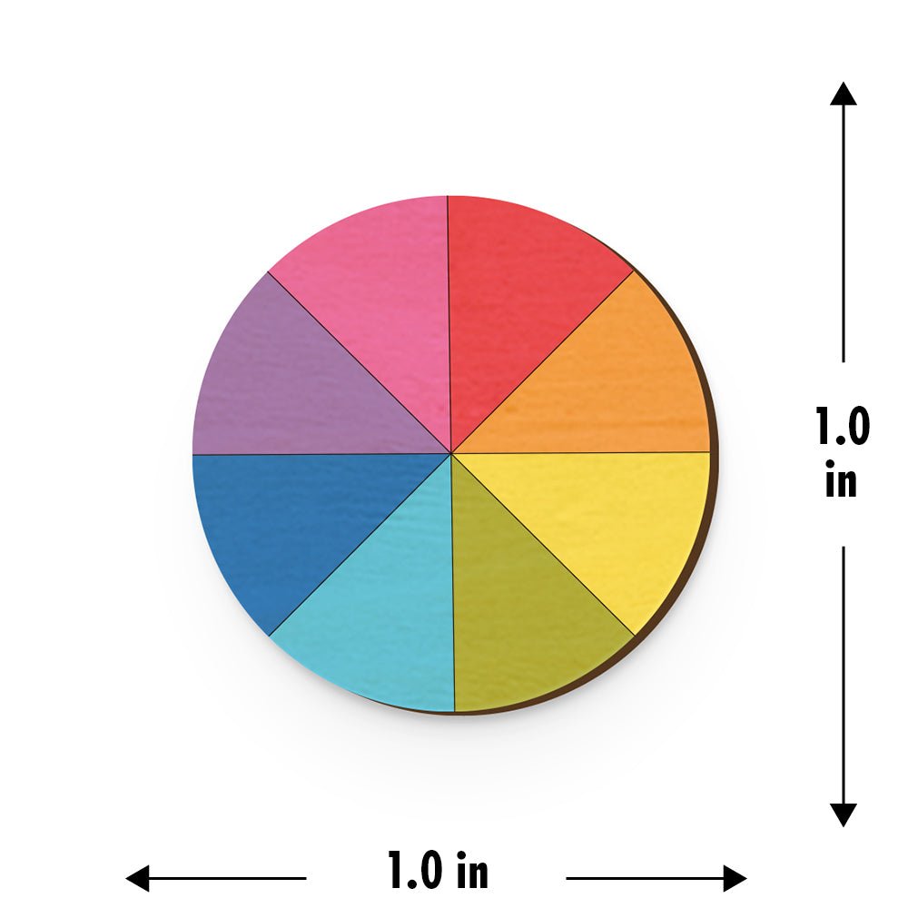 Colour Wheel Hand Painted Wooden Pin | Verified Sustainable by Brown Living™