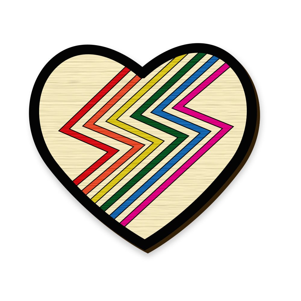 Colourful Heart Pin | Verified Sustainable by Brown Living™