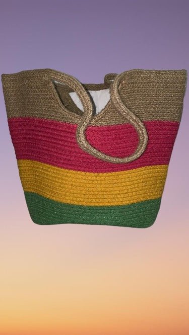 Colourful Jute Tote Bag | Verified Sustainable by Brown Living™