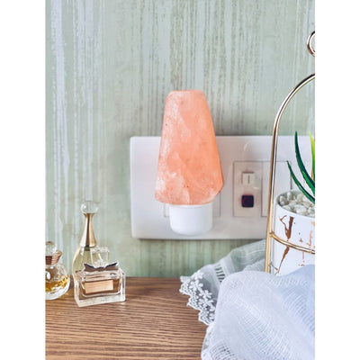 Compact Natural Rock Shape Himalayan Salt Lamp – Lamps & Lighting on Brown Living™. SKU: OEP420. Img 1.
