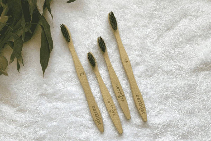 Buy Eco-friendly Compostable Bamboo Toothbrush - Pack Of 4 | Shop Verified Sustainable Tooth Brush on Brown Living™