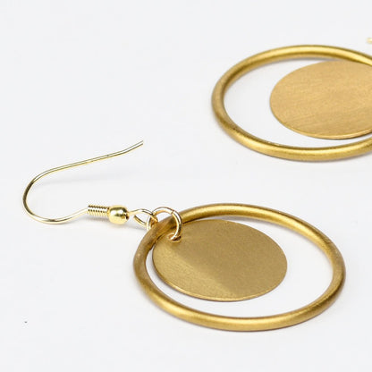 Concentric Circle Brass Earrings | Verified Sustainable by Brown Living™