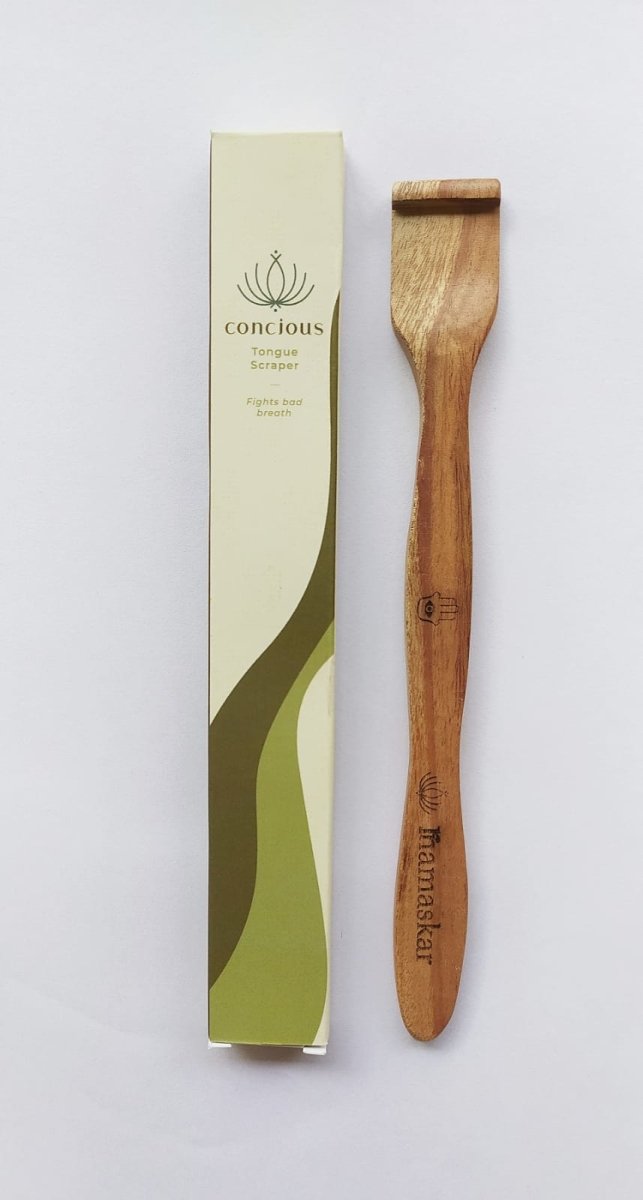 Buy Conscious | Neem wood Tongue Scrapper | Eco-friendly Tongue Cleaner | Shop Verified Sustainable Products on Brown Living