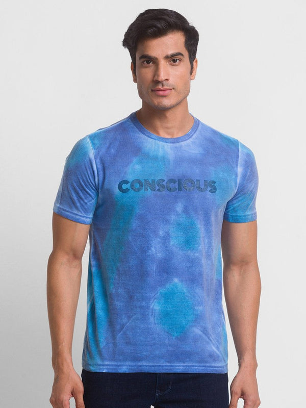 Buy Conscious Tie-Dye T-Shirt | Recycled Polyester + Recycled Cotton Blend | Shop Verified Sustainable Mens Tshirt on Brown Living™