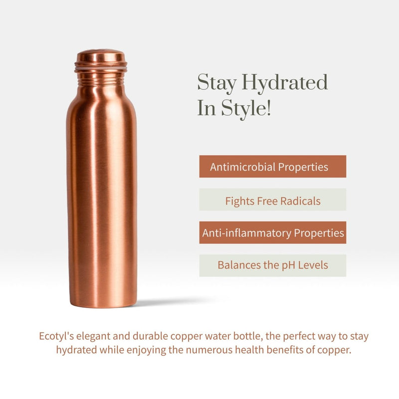 Buy Copper Bottle - 950 ml | Shop Verified Sustainable Products on Brown Living
