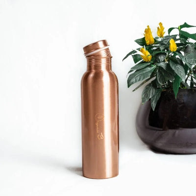 Copper Bottle – Bottles & Sippers on Brown Living™. SKU: copper - bottle. Img 1.