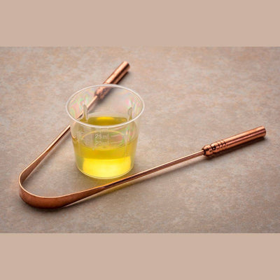 Copper & Steel Tongue Cleaner – Tongue Cleaner on Brown Living™. SKU: OEP127A. Img 1.