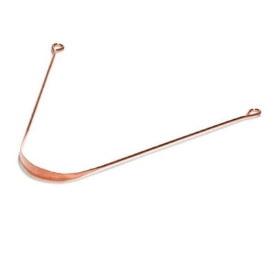 Copper & Steel Tongue Cleaner – Tongue Cleaner on Brown Living™. SKU: OEP127D. Img 2.