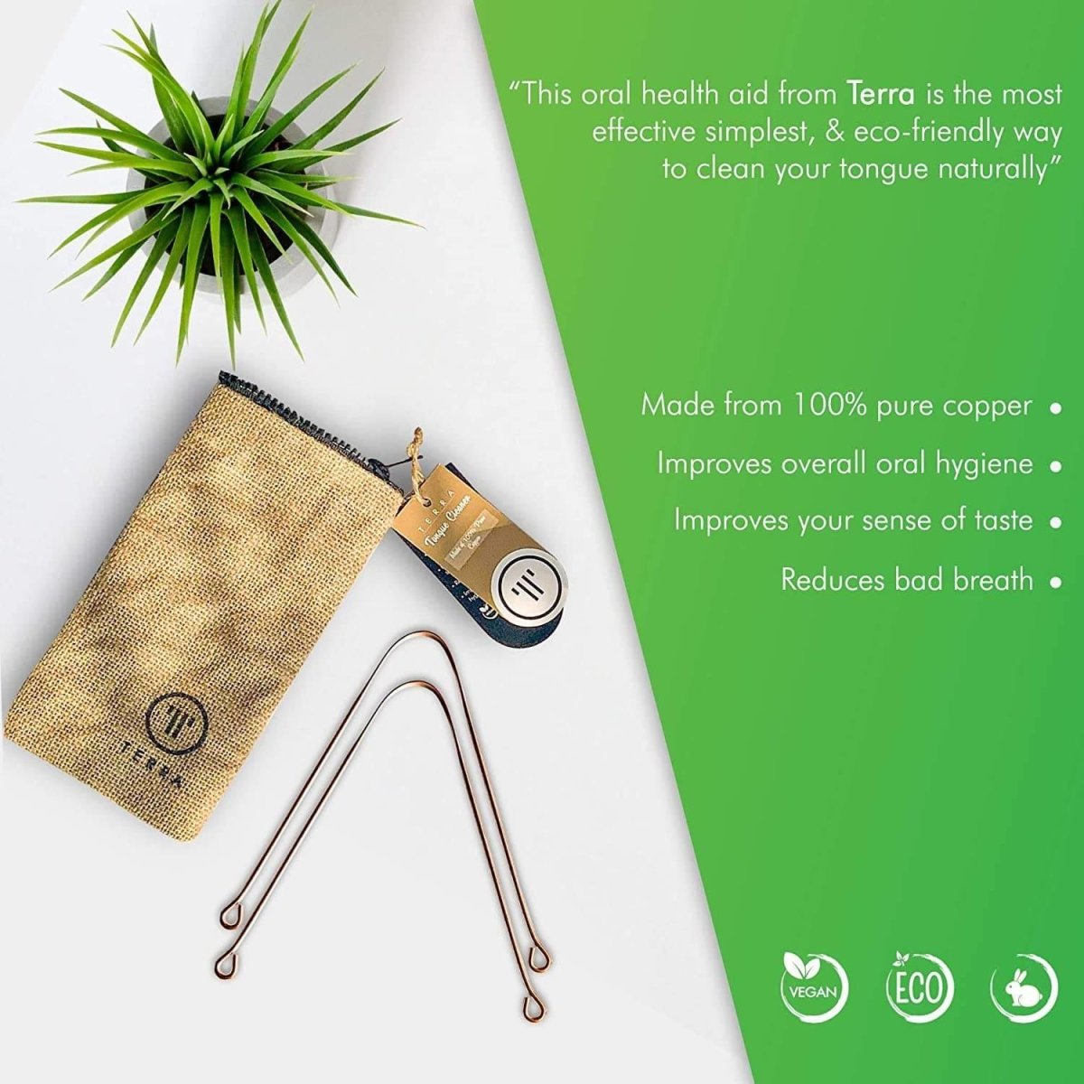 Copper Tongue Cleaner Scraper for Men and Women | Verified Sustainable by Brown Living™