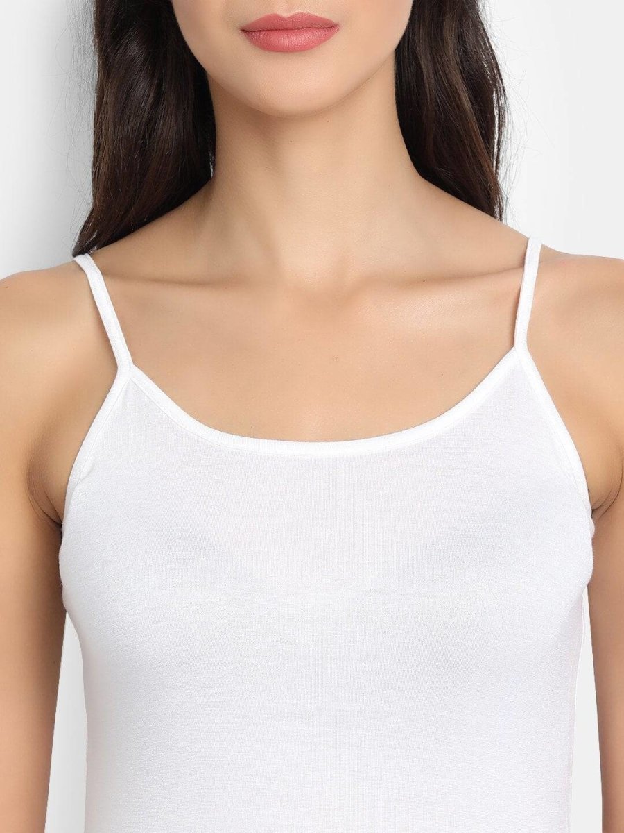 Camisole Bamboo Fabric Top for Women – Womens Top by Bamboology available on Brown Living™. S White. SKU: 225 - 09553 - BAMBOOLOGY - BT - SS21 - CAMI - 21. Img 4.