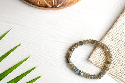 Original Labradorite Bracelet for Stress, Anxiety, Pain and Negative Energy | Verified Sustainable by Brown Living™