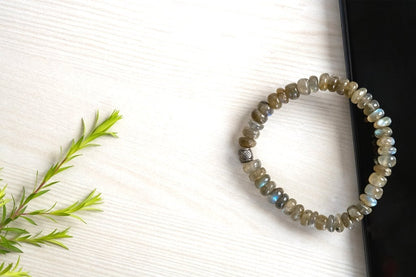 Original Labradorite Bracelet for Stress, Anxiety, Pain and Negative Energy | Verified Sustainable by Brown Living™