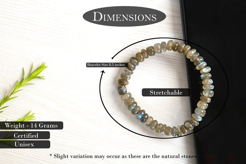 Buy Copy of Original Labradorite Bracelet for Stress, Anxiety, Pain and Negative Energy | Shop Verified Sustainable Womens Accessories on Brown Living™