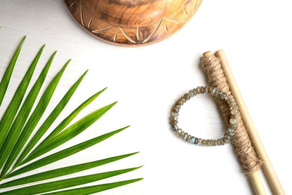 Original Labradorite Bracelet for Stress, Anxiety, Pain and Negative Energy | Verified Sustainable by Brown Living™