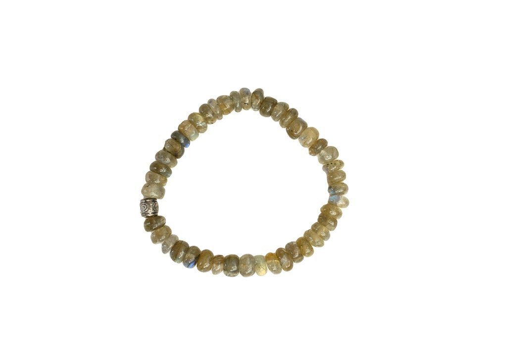 Natural Crystal Gemstone ~ Spectrolite Labradorite Bracelet & Grey Moo –  Kundalini Prana