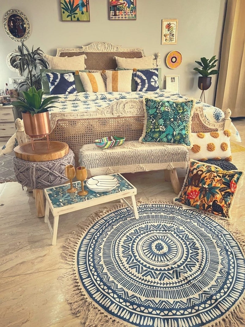 Buy Copy of Round Boho Rug & Meditation Mat | Shop Verified Sustainable Products on Brown Living