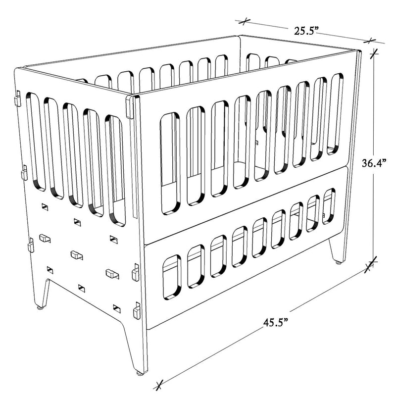 Buy Coral Coconut | Wooden Baby Crib - Small | Shop Verified Sustainable Products on Brown Living