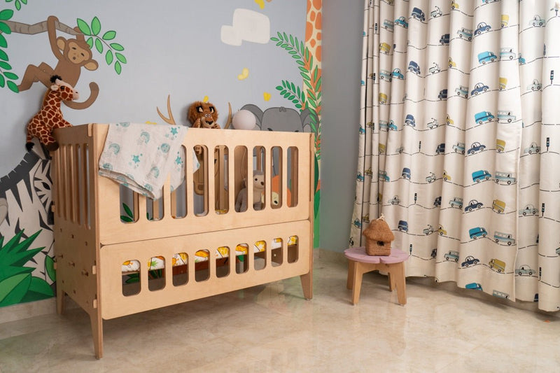 Buy Coral Coconut | Wooden Baby Crib - Small | Shop Verified Sustainable Decor & Artefacts on Brown Living™