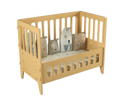 Coral Coconut | Wooden Baby Crib - Small | Verified Sustainable by Brown Living™