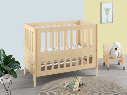Coral Coconut | Wooden Baby Crib - Small | Verified Sustainable by Brown Living™