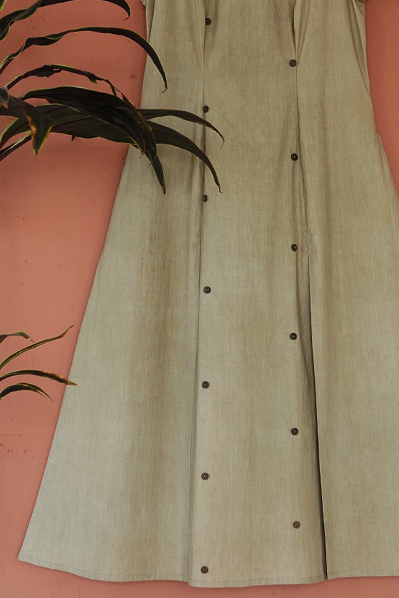 Buy Coral Faye Tea length Dress | Shop Verified Sustainable Products on Brown Living