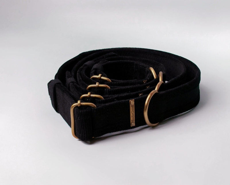 Buy Corduroy Dog Collar - Black | Shop Verified Sustainable Products on Brown Living