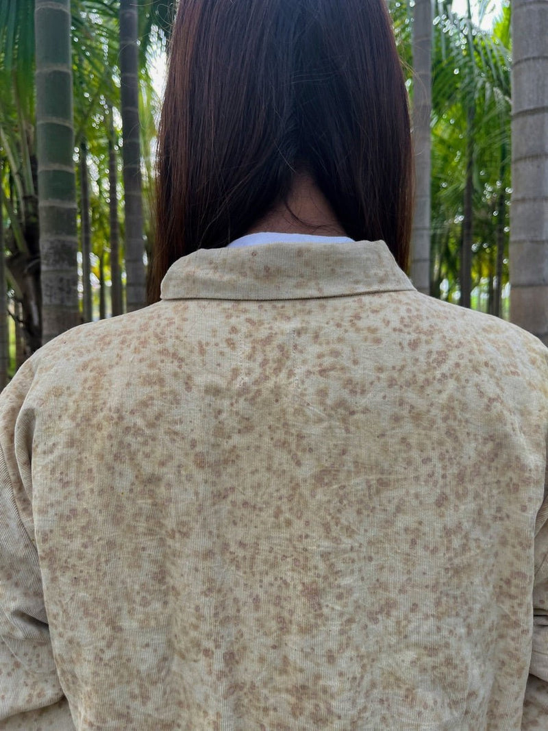 Buy Corduroy Shacket | Natural Dyed | Eco Printed | Shop Verified Sustainable Womens Jacket on Brown Living™