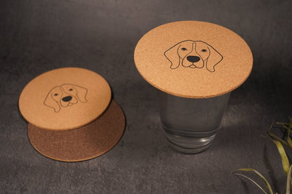 Cork Coasters | Eco - friendly | Dual color | Water Resistant (set of 2) | Verified Sustainable by Brown Living™