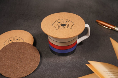 Cork Coasters | Eco - friendly | Dual color | Water Resistant (set of 2) | Verified Sustainable by Brown Living™