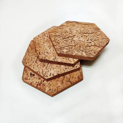 Cork Dinner Table Set - Coasters, Trivets and Placemats – Table Essentials by GreenFootPrint available on Brown Living™. Set of 2 Coasters 2 Trivets 2 Placemats . SKU: CK - HexSet2. Img 1.