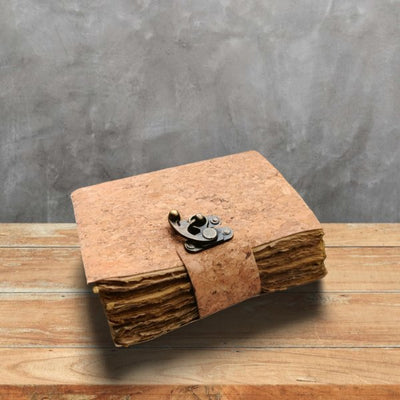 Cork & Recycled Paper Jumbo Journal – Notebooks & Notepads on Brown Living™. SKU: OEP308. Img 3.
