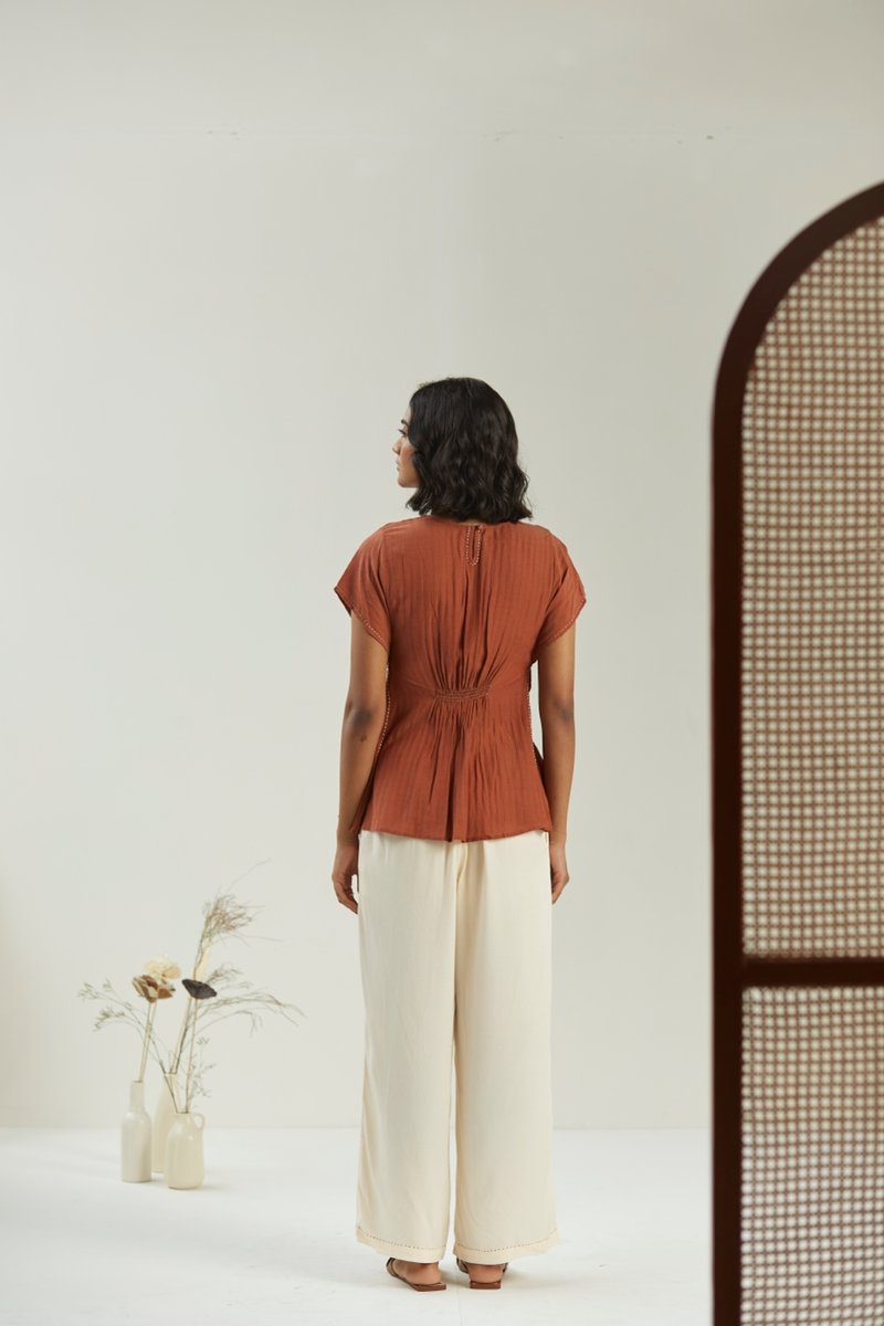 Buy Cosmic Latte Trouser | Womens Trousers | Shop Verified Sustainable Products on Brown Living
